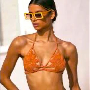 Cult Gaia Dylan Crochet Bikini Top